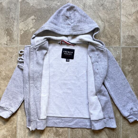 French Toast Kids Hooded Jacket Size 6 Fleece Full Zip School Uniform Preppy - Picture 4 of 10